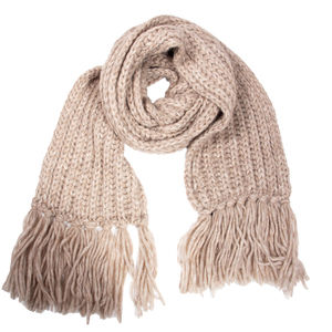 INVERNI BEIGE KNIT SCARF | MENS SIZE 200CM
